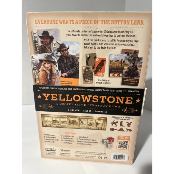 Yellowstone Cooperative Strategy Board Game Wooden Box Collector Edition NEW - Picture 2 of 4